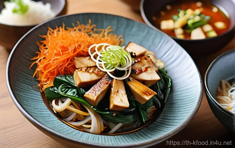 한식 한정식 구성법 - A beautifully arranged traditional Korean Han Jeong Sik table, viewed from a slightly elevated angle...