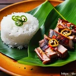 Home 20 한식 양념 종류별 활용법 - A vibrant Thai-style grilled pork dish marinated with spicy-sweet Korean gochujang sauce, served on ...